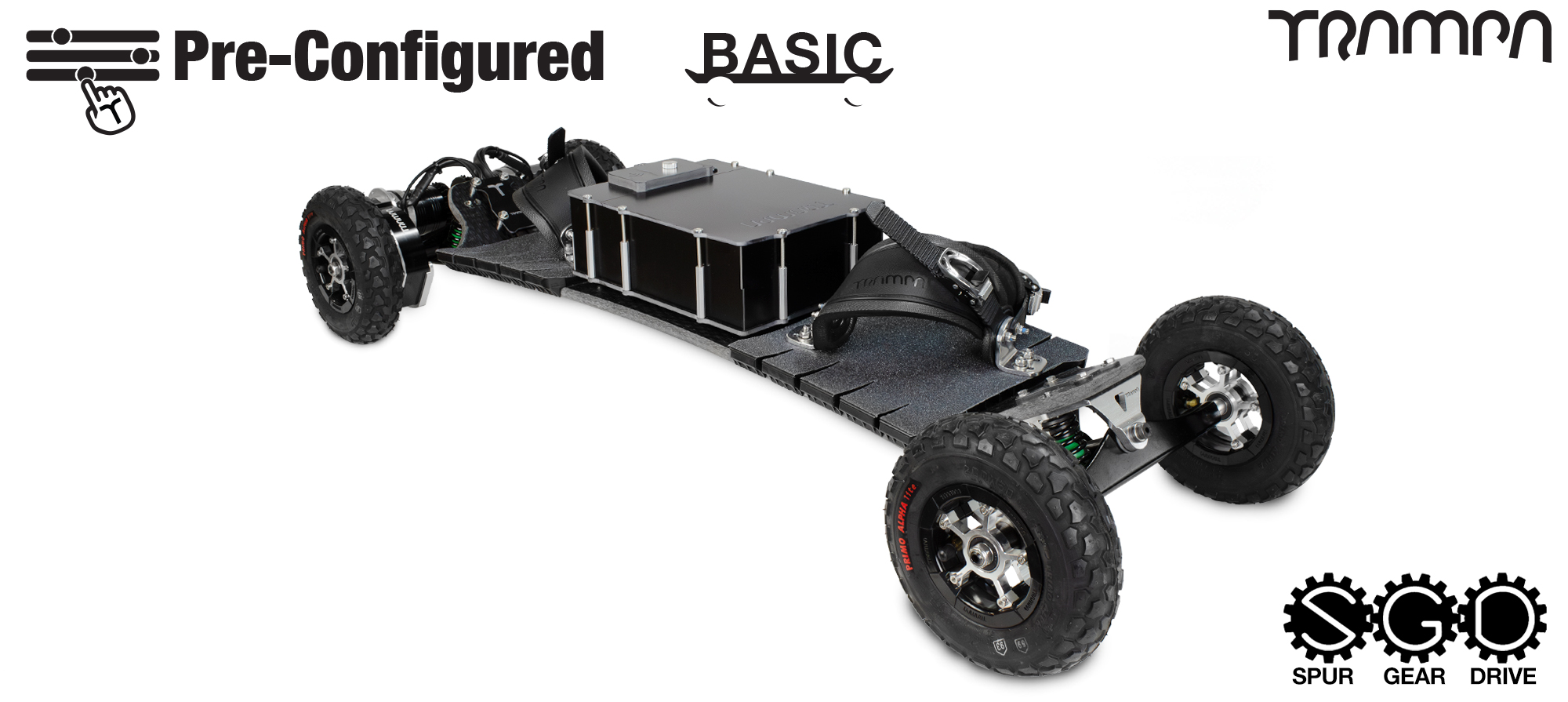 Pre-Configured - Basic - Spur Gear Drive Electric Mountainboard