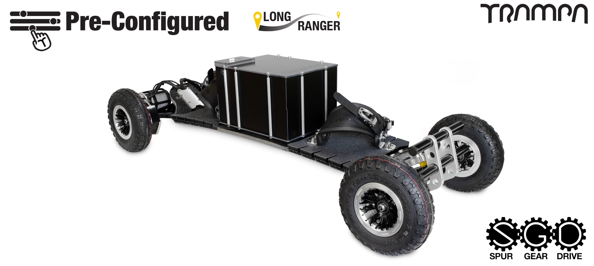 Pre-Configured - Long Ranger - Spur Gear Drive Electric Mountainboard 