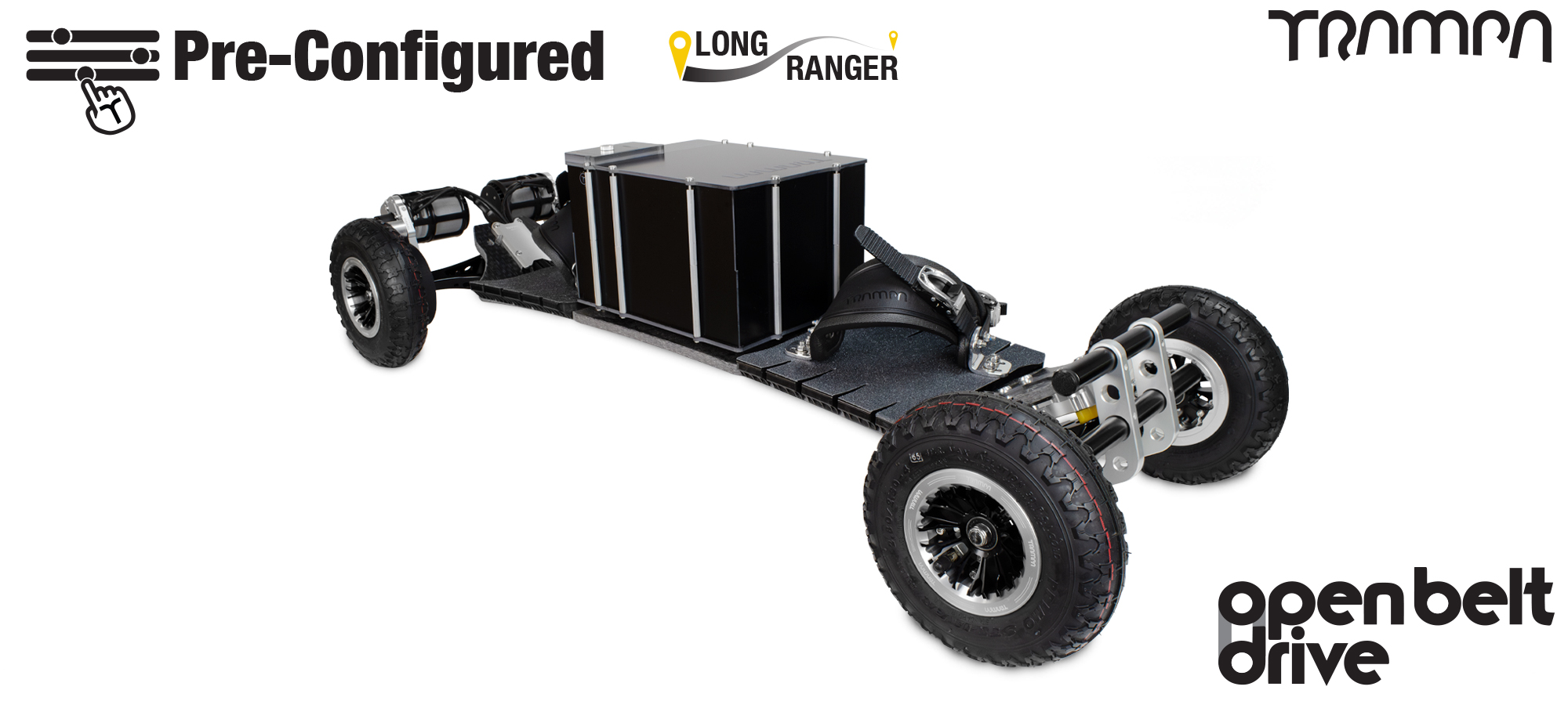 Pre-Configured - Long Ranger - Open Belt Drive Electric Mountainboard