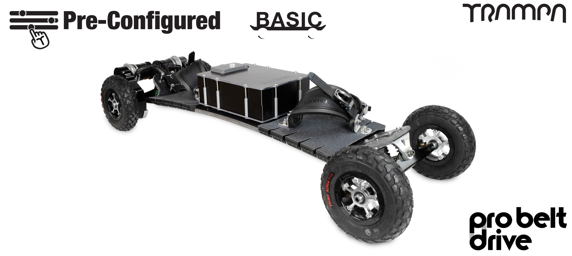 Pre-Configured - Basic - Pro Belt Drive Electric Mountainboard