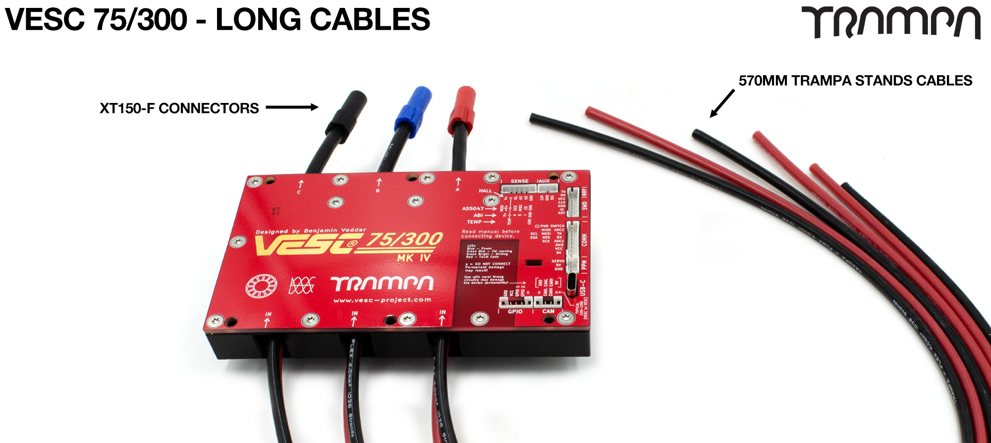 VESC 75/300 - LONG CABLES 570mm