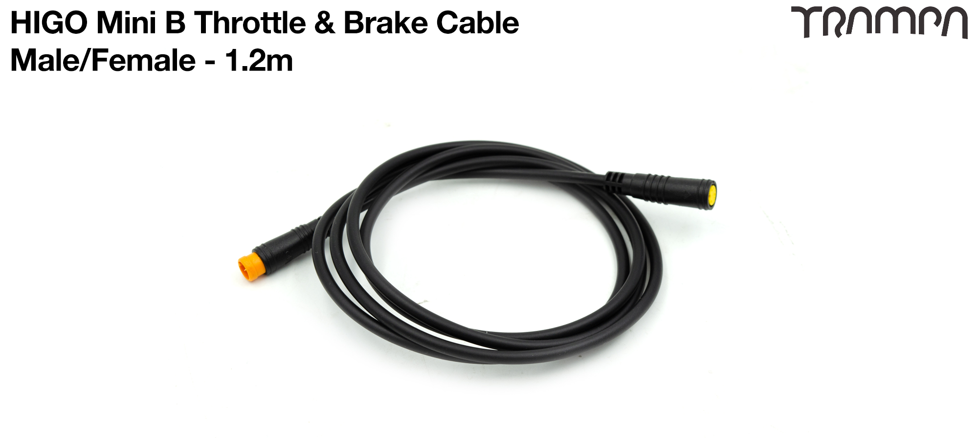 HIGO Mini B Throttle & Brake Cable - male / female - 1.2m 