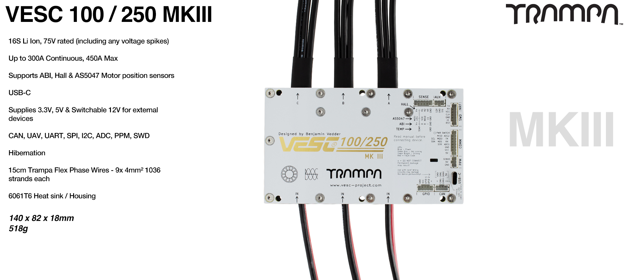 VESC 100V 250A MKIII