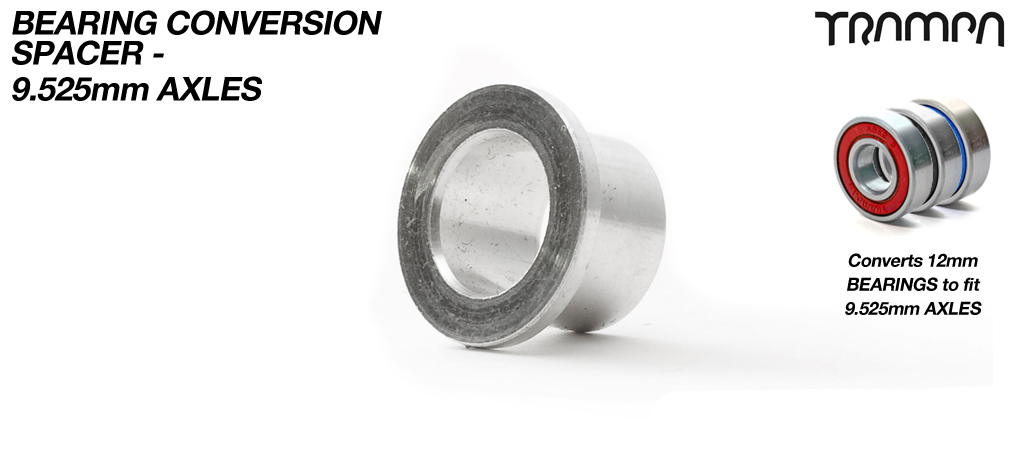 Bearing conversion Spacer converts 12mm Bearings to fit 9.525mm Skate & Spring Truck TiTanium Axles