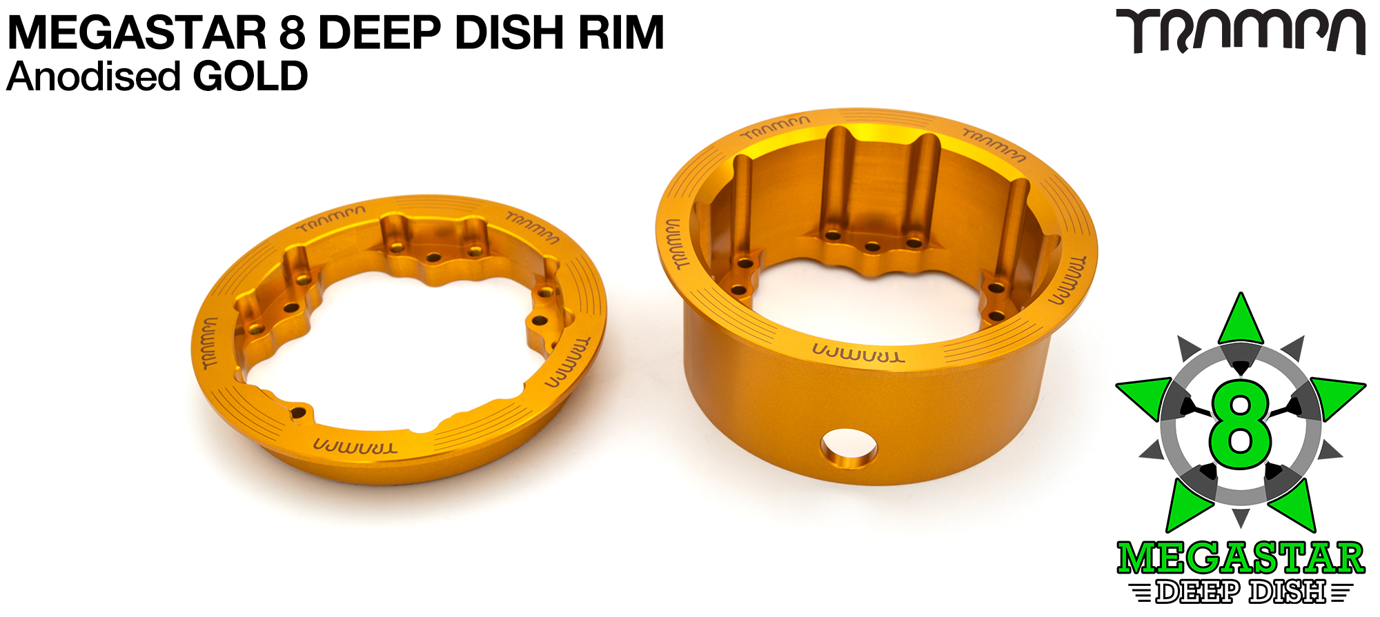 DEEP-DISH MEGASTAR 8 Rim - GOLD 