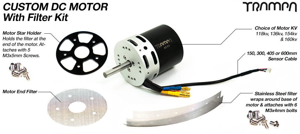 1x Custom TRAMPA DC Motor with Filters