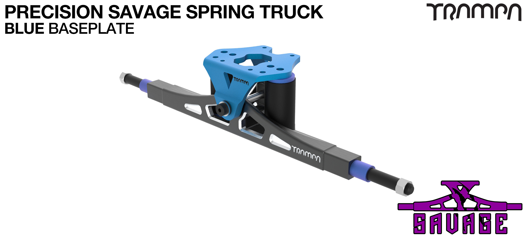 CNC Precision E-MTB Spring Truck  - 16 inch wide with 12mm Axles with Steel kingpin & choice