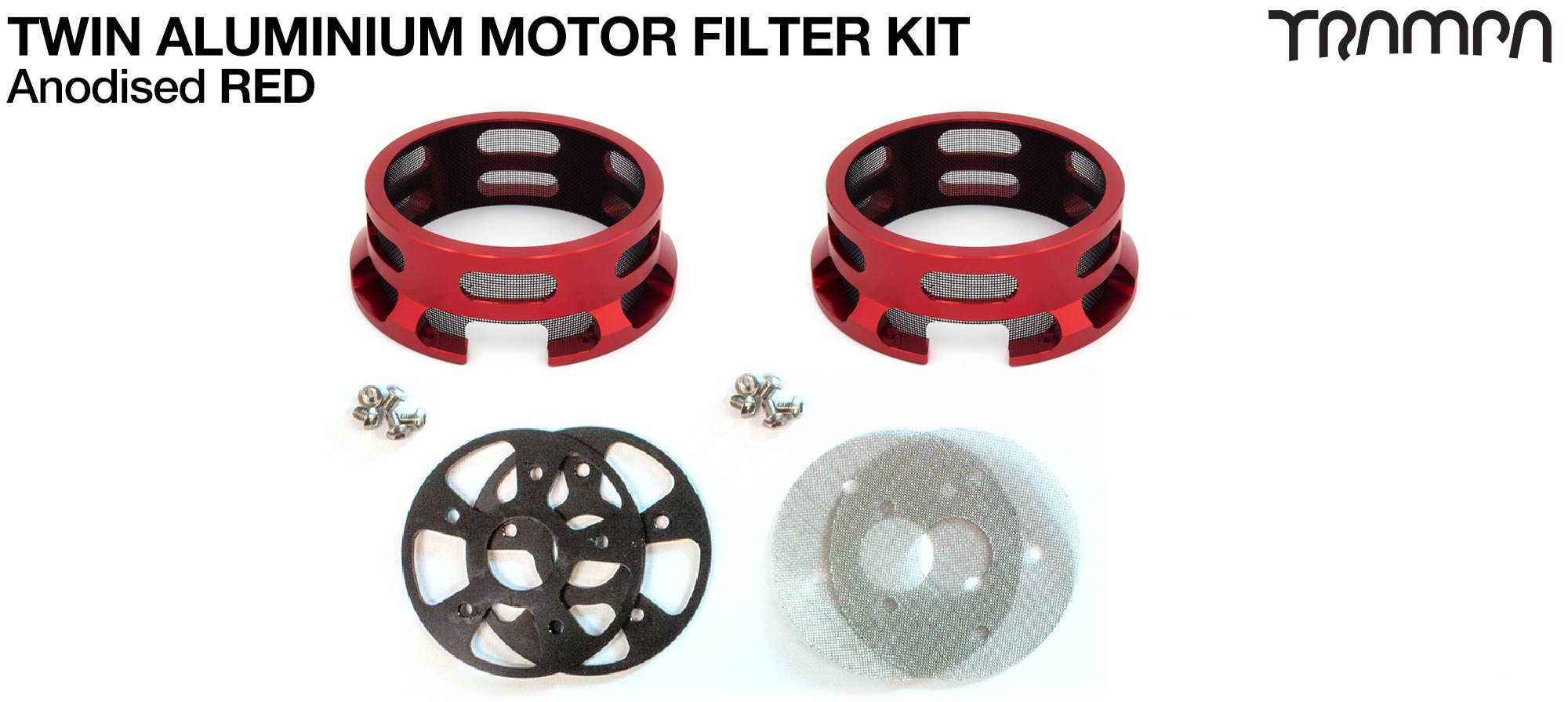 HALF CAGE Motor protection  with anodised with Filter - TWIN 