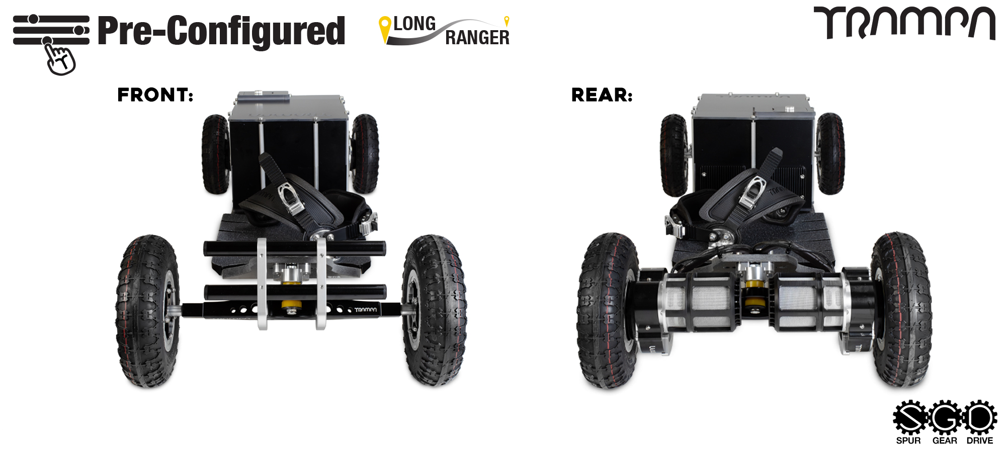 Pre-Configured - Long Ranger - Spur Gear Drive Electric Mountainboard 