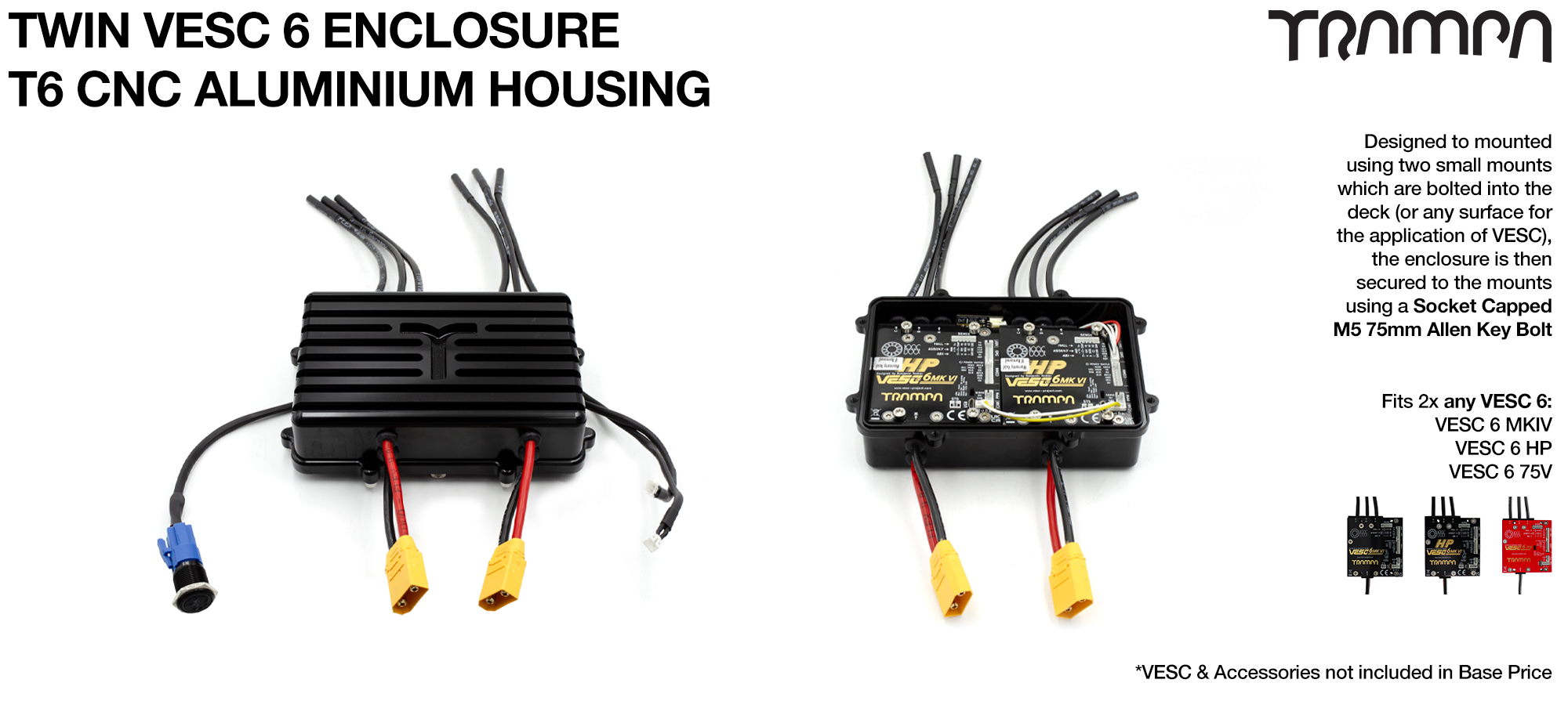TWIN VESC 6 T6 CNC Housing 