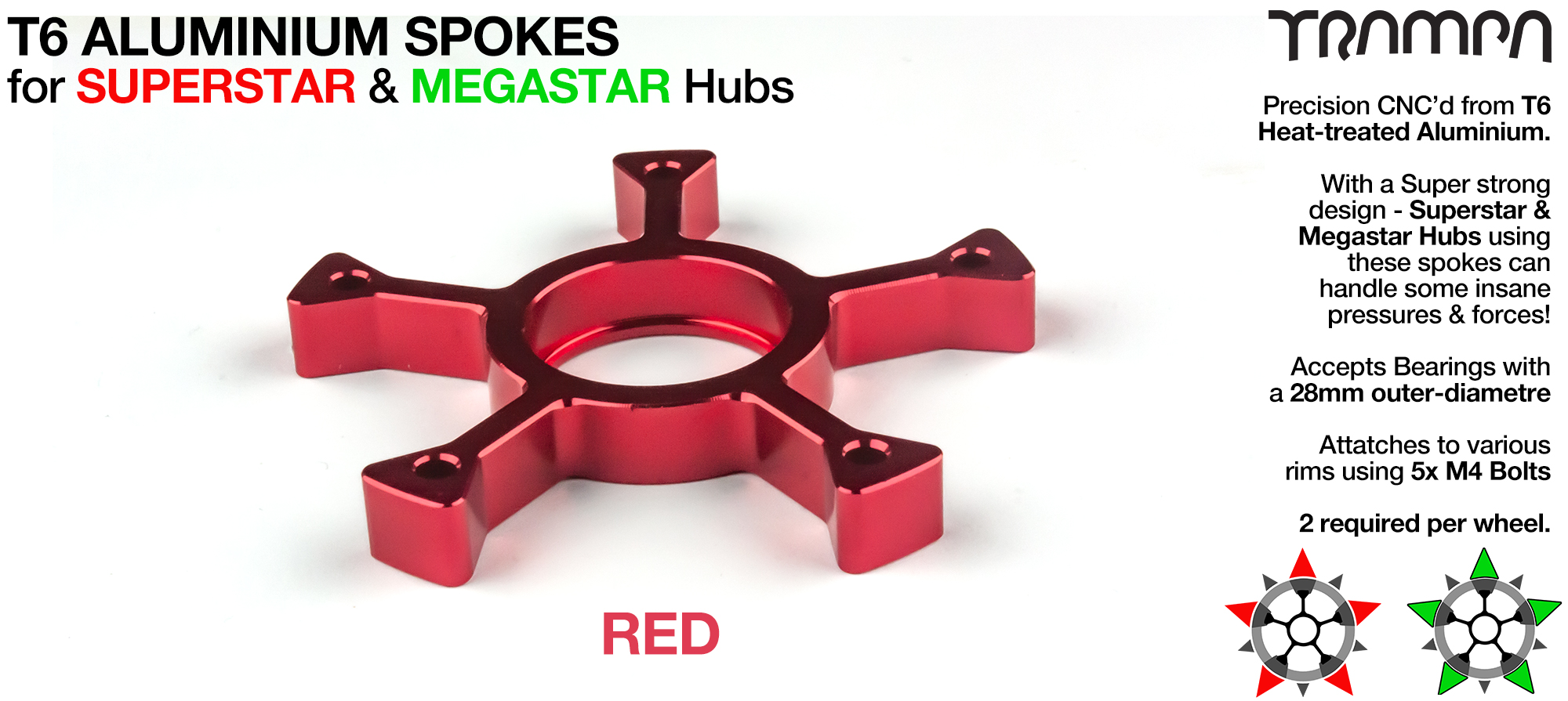 RED Anodised Spokes 
