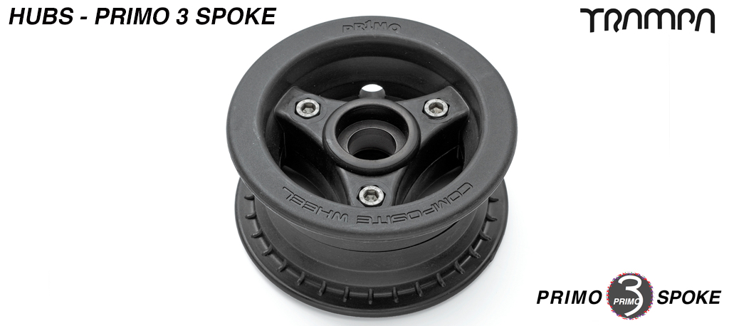 PRIMO 3 Spoke Composite Hub 3.75/4x 2.5 Inch - Perfect for 9 inch tyres