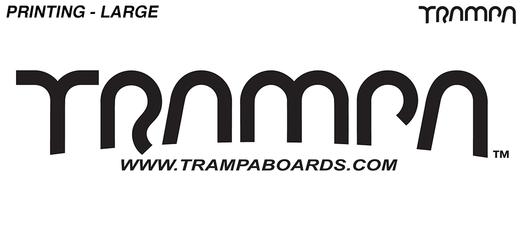 Embroidery - Large TRAMPA logo on the rear of a Hoodie
