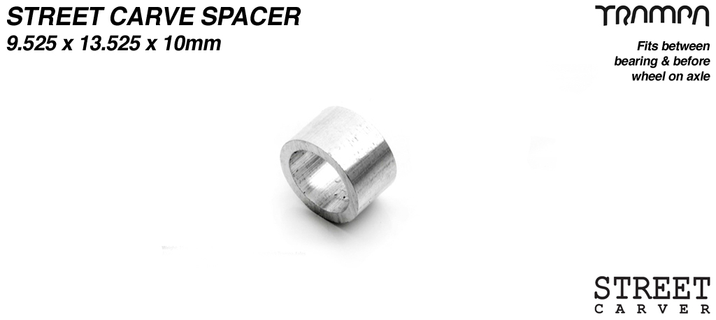 9.525 x 13.525 x 10.3mm - Internal Bearing support & External Wheel Support Spacer for STICKIES Wheels on MINI Spring Trucks 
