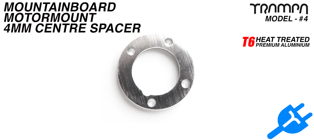 2017 Pro Motor Mount Bashguard 4mm Ring Spacer 4mm CNC'd Polished Aluminiu