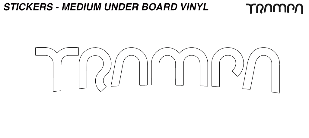 Gloss WHITE Carve Board 370mm Vinyl Sticker
