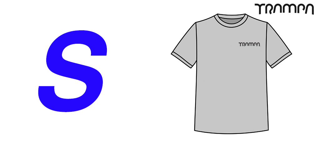 Gildan T Shirt Marl Grey with Black Logo - Small