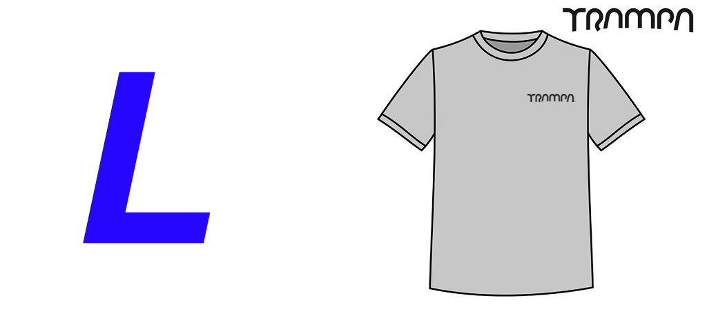 Gildan T Shirt Marl Grey with Black Logo - Large