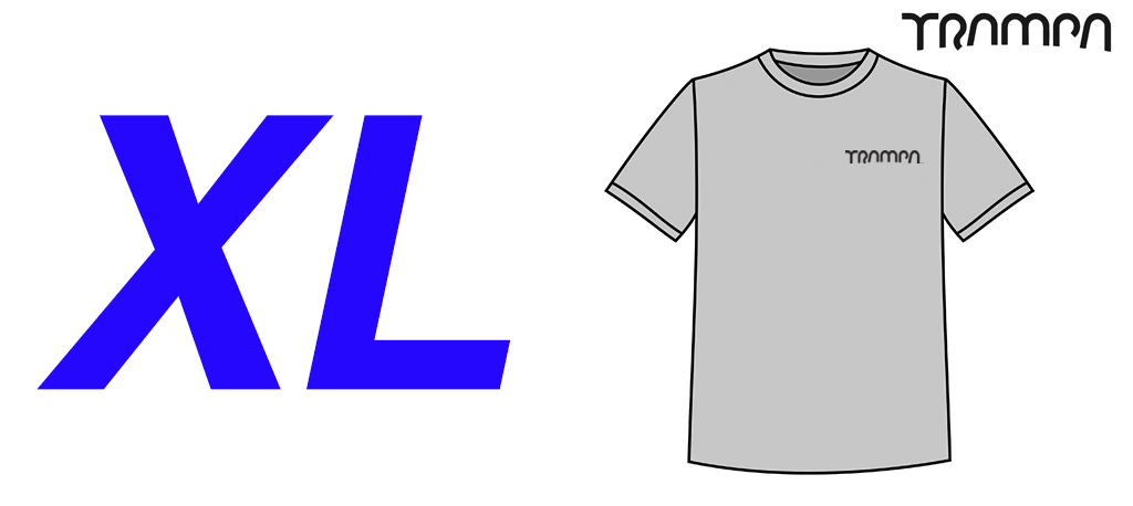 Gildan T Shirt Marl Grey with Black Logo - X Large