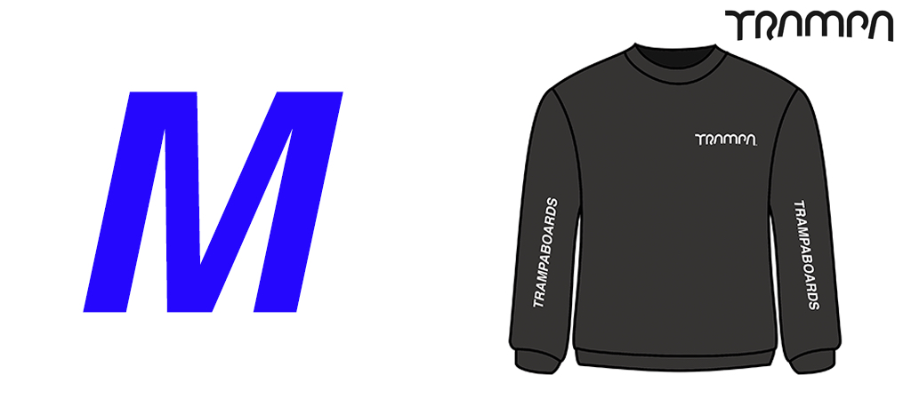 BLACK STARWORLD Ultimate Sweatshirt with Silver TRAMPA Logo's - Medium