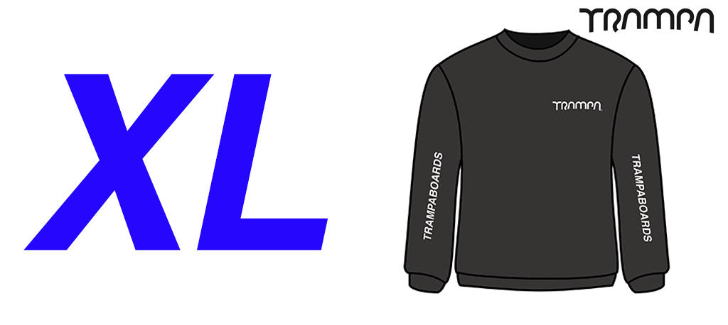 BLACK STARWORLD Ultimate Sweatshirt with Silver TRAMPA Logo's - X Large
