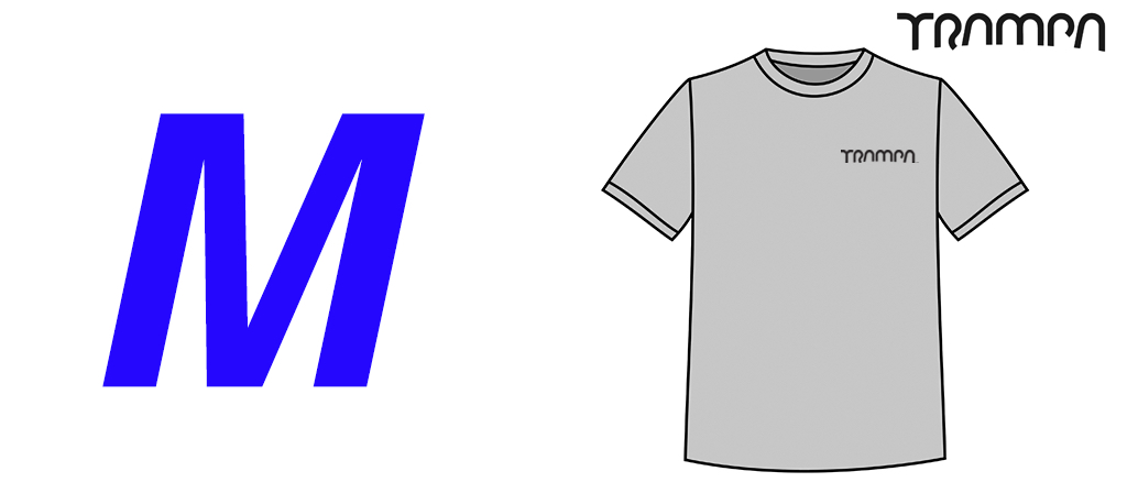 Zinc FRUITS OF THE LOOM T-Shirt with BLACK TRAMPA Logo's - Medium