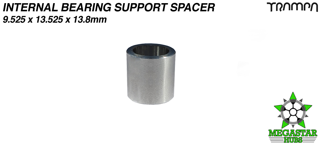 Internal Bearing Support Spacer for 9.525mm OFFSET Spoke Support Spacer  9.525mm axles - 9.525 x 13.525 x 13.8mm