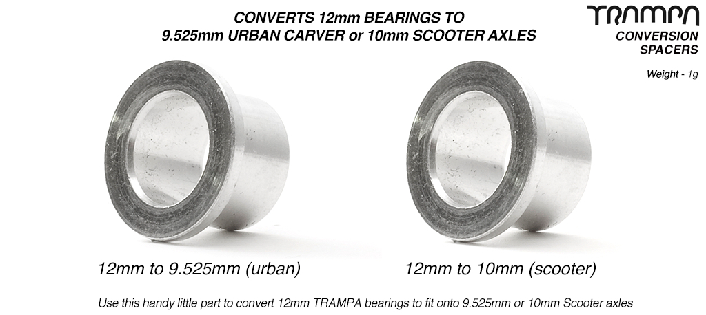 Bearing conversion Spacers - 9.525mm or 10mm Axle's