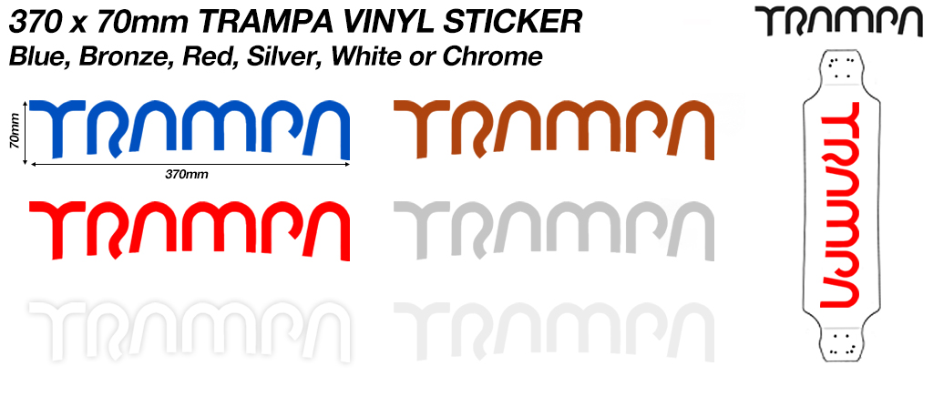 400mm Vinyl Stickers - Under Board of Carveboard TRAMPA Vinyl stickers