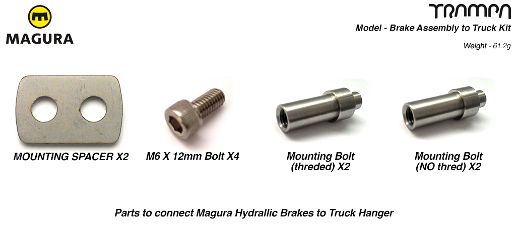 Magura Brake Assembly to Truck Kit - Marine grade Stainless Steel