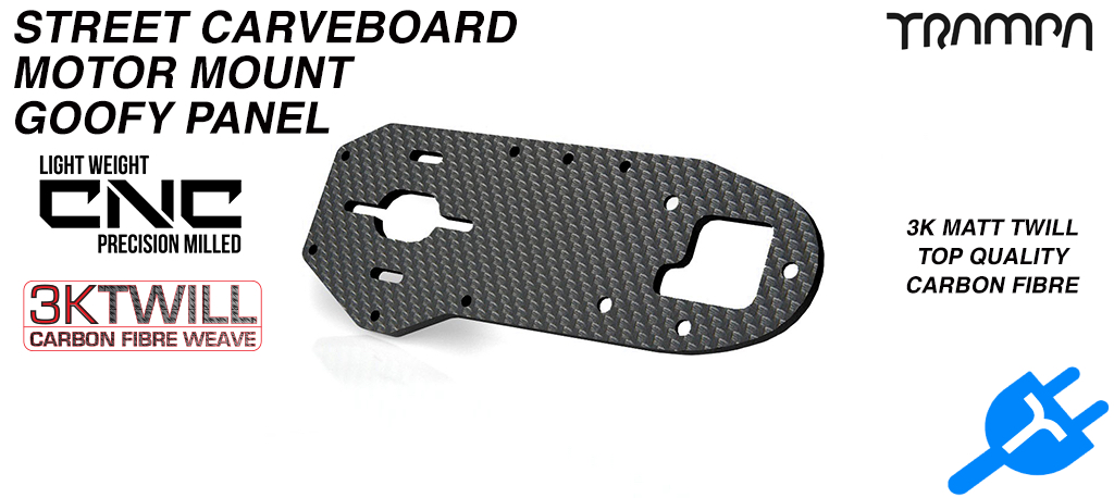 STREET Carver Truck Carbon Fiber Motor mounting panel made from 3k Twill Carbon Fibre 5mm Thick -  GOOFY