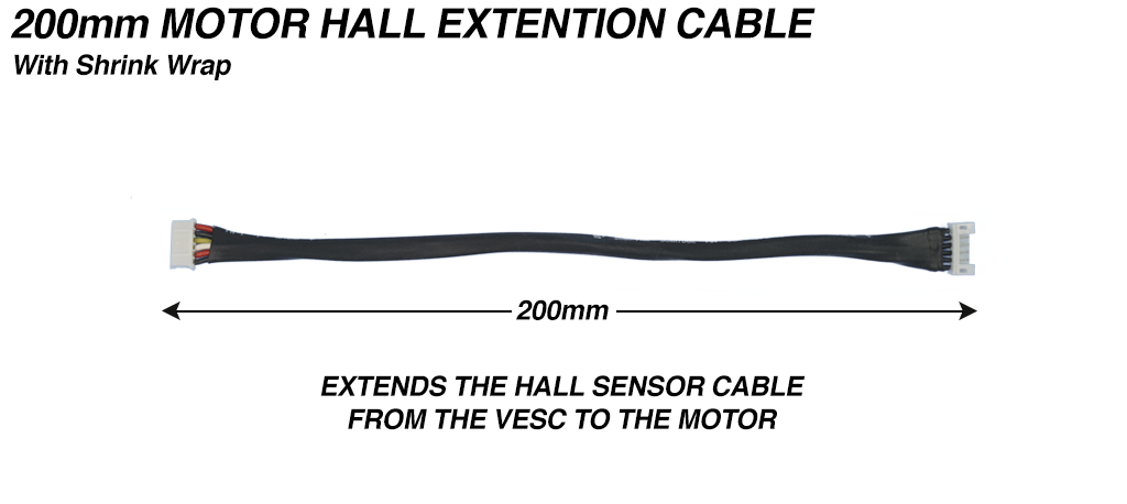 200mm Motor Hall Sensor Extension cable - 6way JST connection
