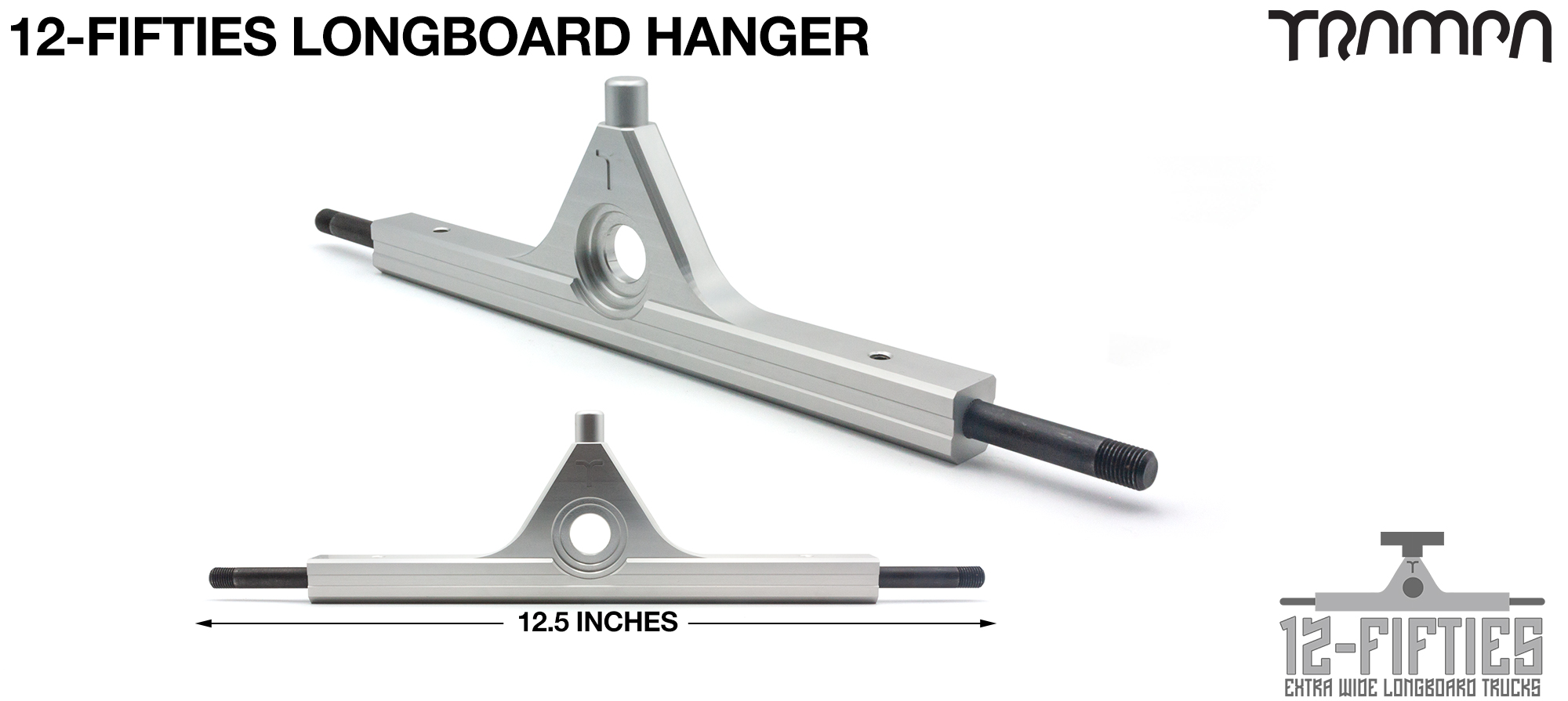 12FiFties Longboard Hanger 310mm with 9.525mm SOLID Steel Axle