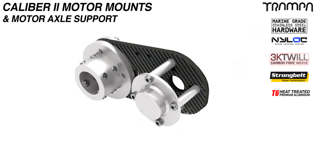 TWIN Caliber II CARBON Fibre Motormount with Axle support 