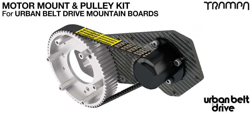 URBAN MOUNTAINBOARD Motormount with Axle Shaft Support & 66 tooth Pulley kit - SINGLE