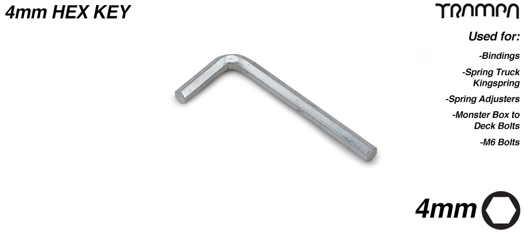 The 4mm HEX Key is used to tighten & loosen your springs through the spring adjuster