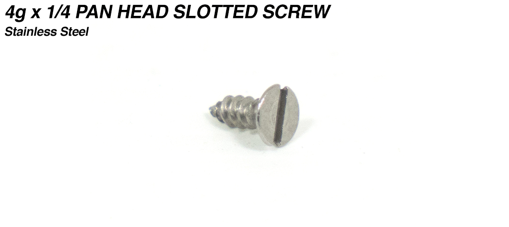 4g x 1/4 Pan Head SLOTTED Screw Stainless Steel
