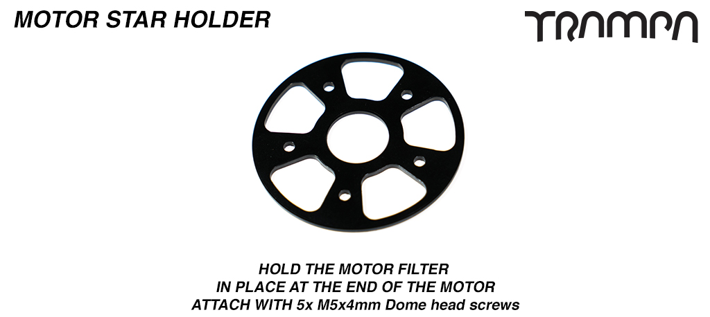 Aluminium Star Shaped Motor Filter Holder for all 63mm size Motors