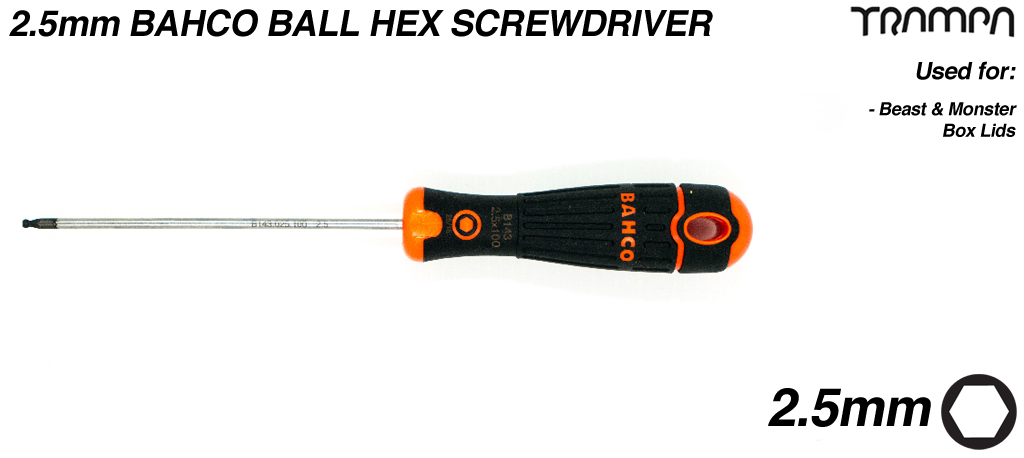 BHACO 2.5mm Screw Driver Style HEX Key