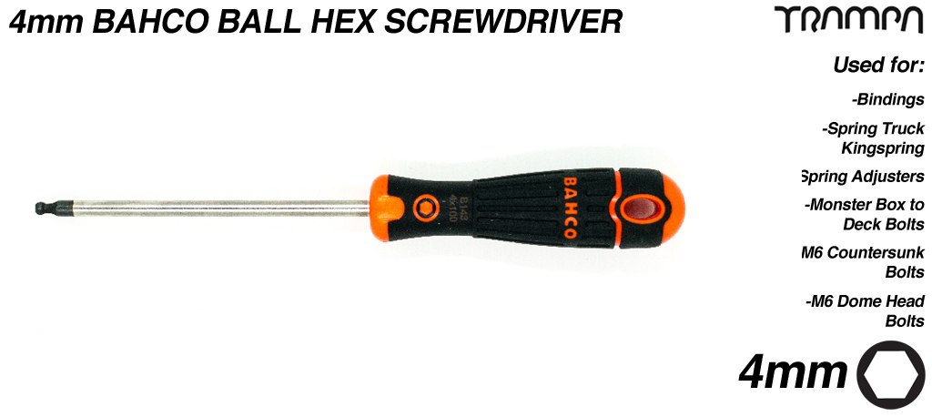 The 4mm Screw Driver Style Allen Key is used to tighten & loosen the Grub Screw in the Motor Pulley BHACO 