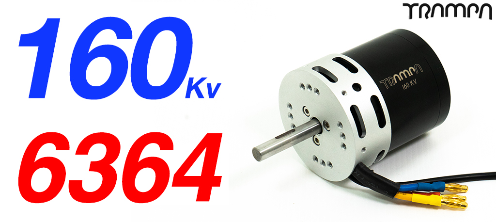 TRAMPA's own 160Kv 6364 2400w DC Brushless High Torque & High Speed Motor with 300mm TEMP Sensor cables Suitable for Single or TWIN Motor Drives!