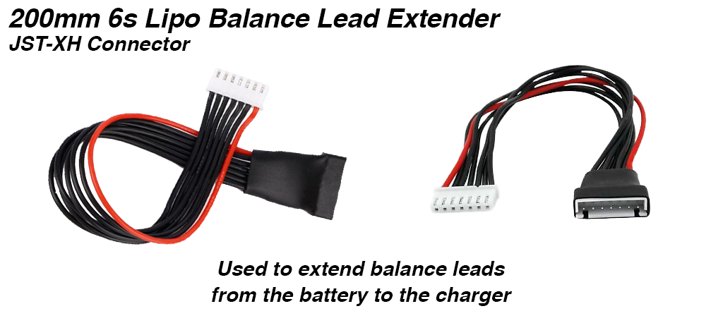 200mm Balance Lead Extender for 6s Lipo - JST-XH Connector