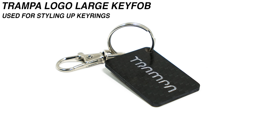 Carbon Fiber TRAMPA Keyfob with Stainless Steel Ring & Quick release Carabine 