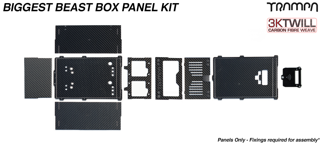16A BIGGEST BEAST Box kit inc Mounting Panel to fit 2x VESC 6 with LED Screen & NRF Housing 16000 mAh cell packs!!