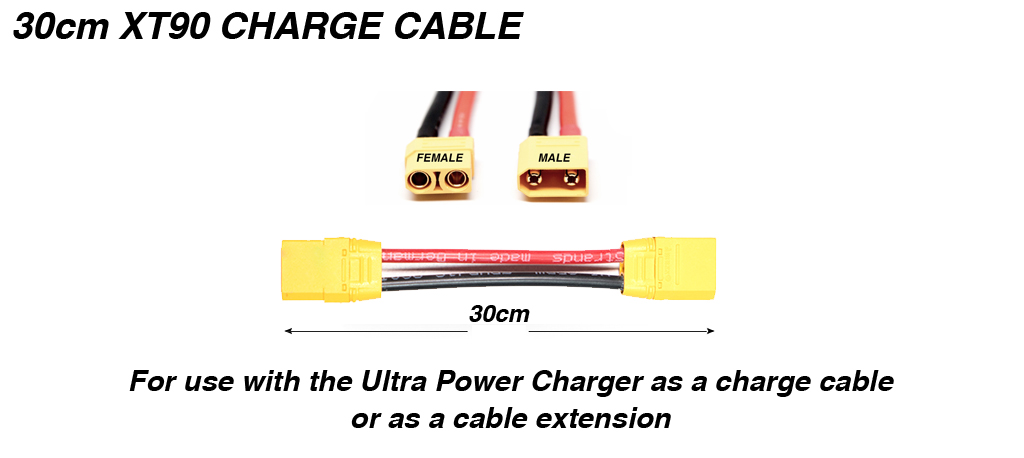 30cm XT90 Charge Cable Extension
