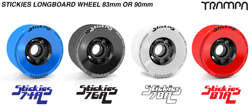 STICKIES Longboard & Street Carver Wheel Super High Rebound 83 x 52mm