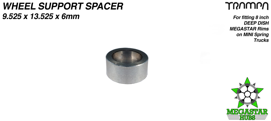 Wheel Support Spacer for 9.525mm OFFSET Spoke Support Spacer - 9.525 x 13.525 x 6mm