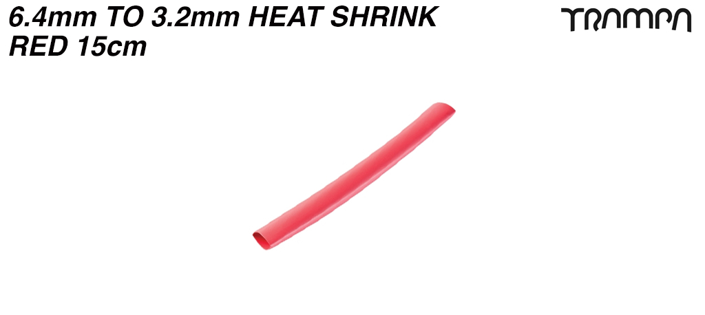 6mm to 2mm Heat Shrink Cable - RED 30cm Strip