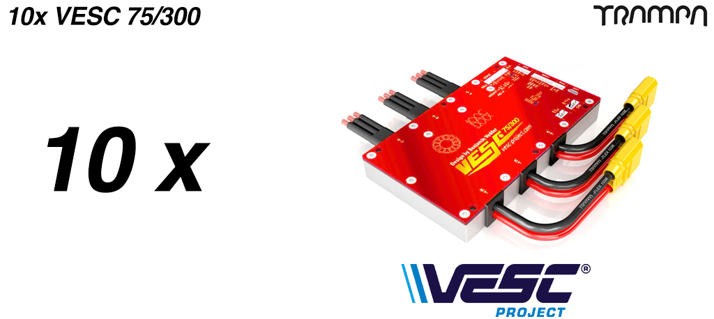 10x VESC 75V 300A Black Anodised Non Conductive CNC housing - The most Powerful Vedder Electronic Speed Controller ever