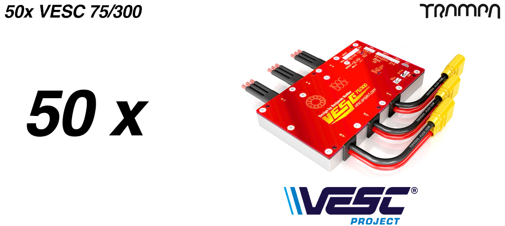 50x VESC 75V 300A Black Anodised Non Conductive CNC housing - The most Powerful Vedder Electronic Speed Controller ever